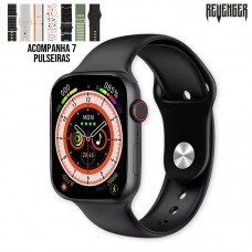 Relógio Smartwatch 7 em 1 RG-W63 Revenger - Preto